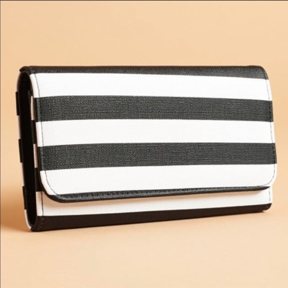 Kut from the Kloth Black and White Striped Wallet
